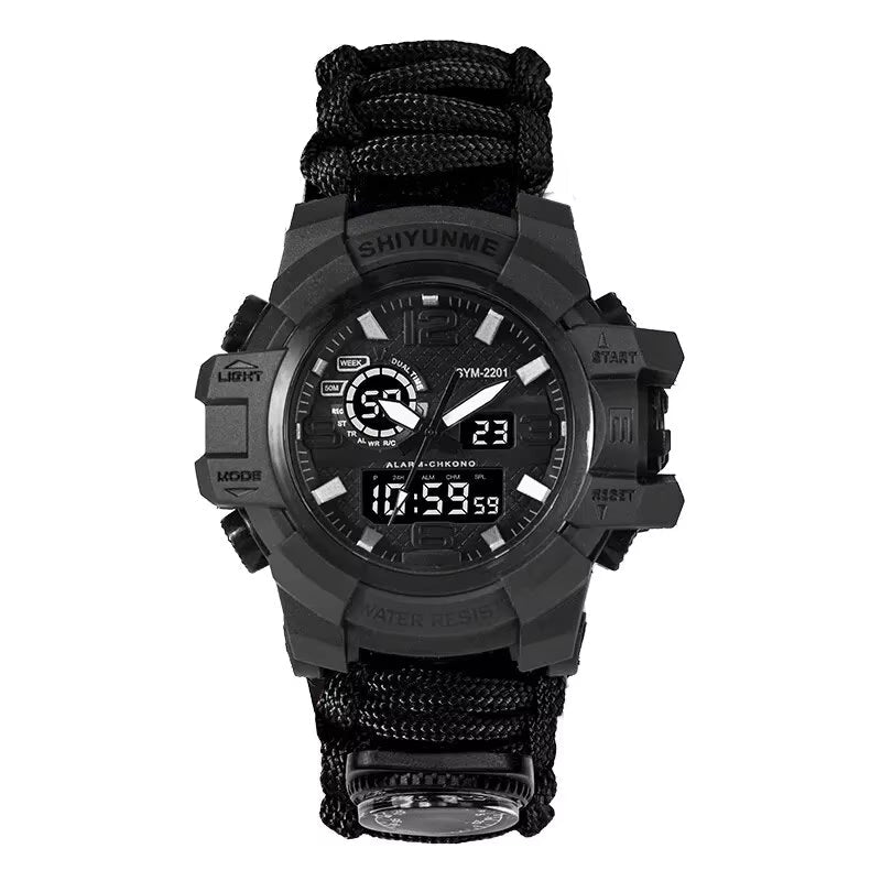 Waterproof Military Sport Watch with Compass and Thermometer 55mm