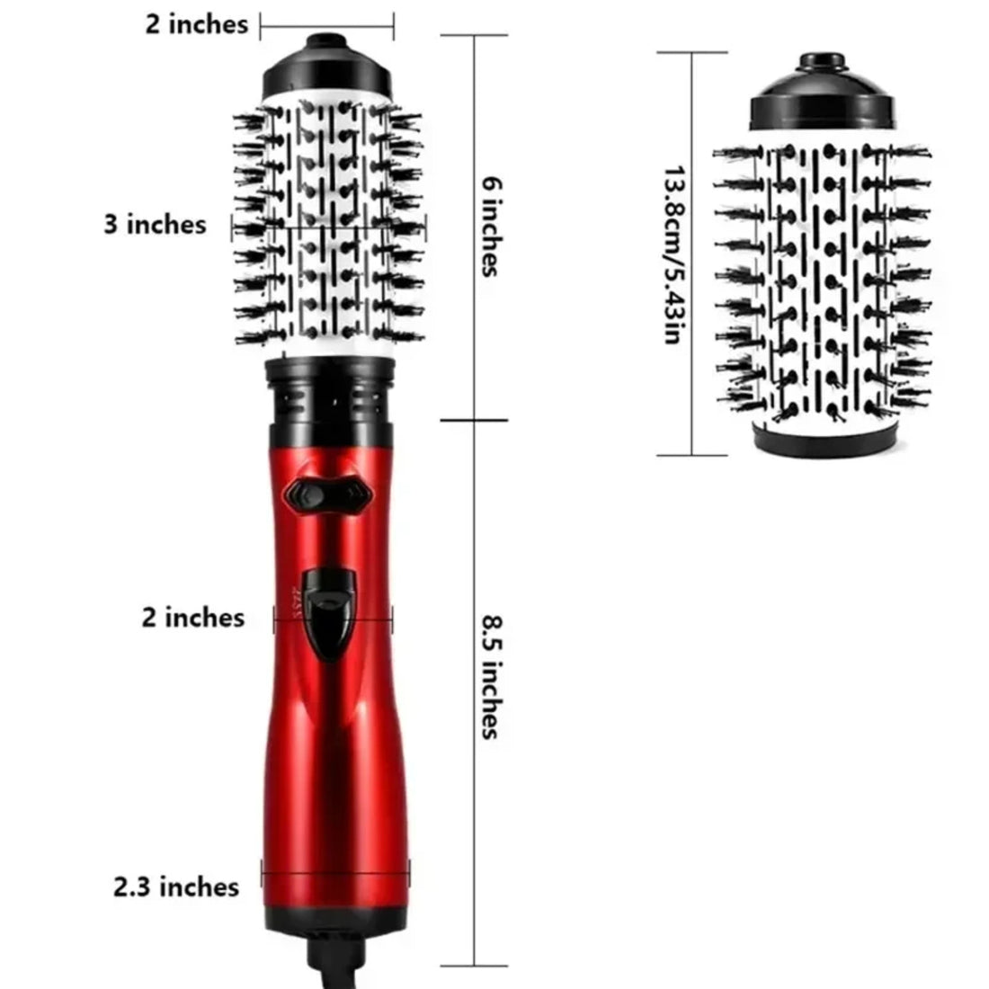 Electric Rotating Hair Dryer - 3 in 1 Styler with Hot Air and Round Brush 338031