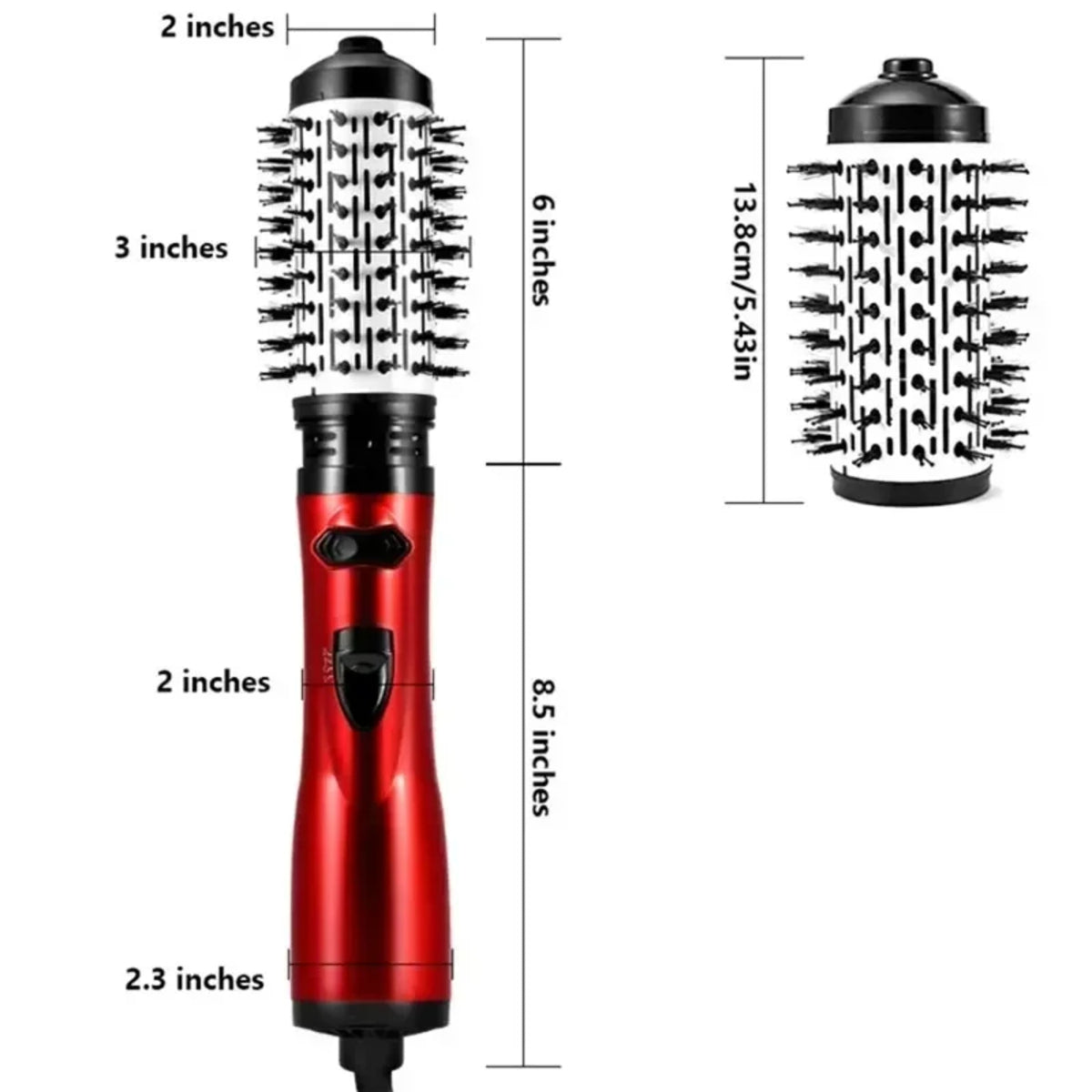 Electric Rotating Hair Dryer - 3 in 1 Styler with Hot Air and Round Brush 338031