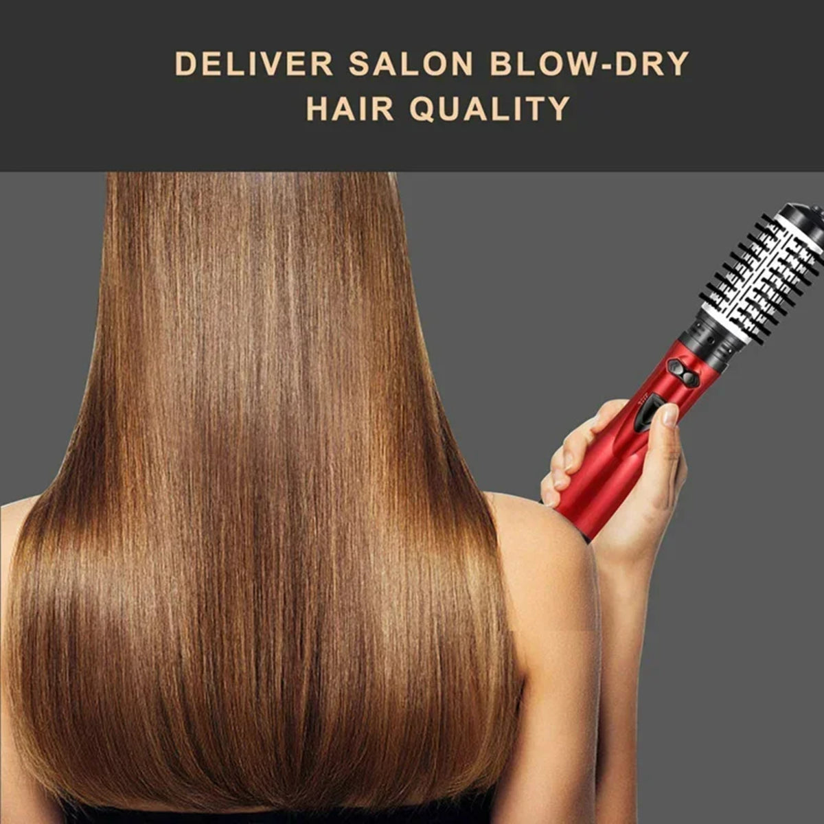 Electric Rotating Hair Dryer - 3 in 1 Styler with Hot Air and Round Brush 338031
