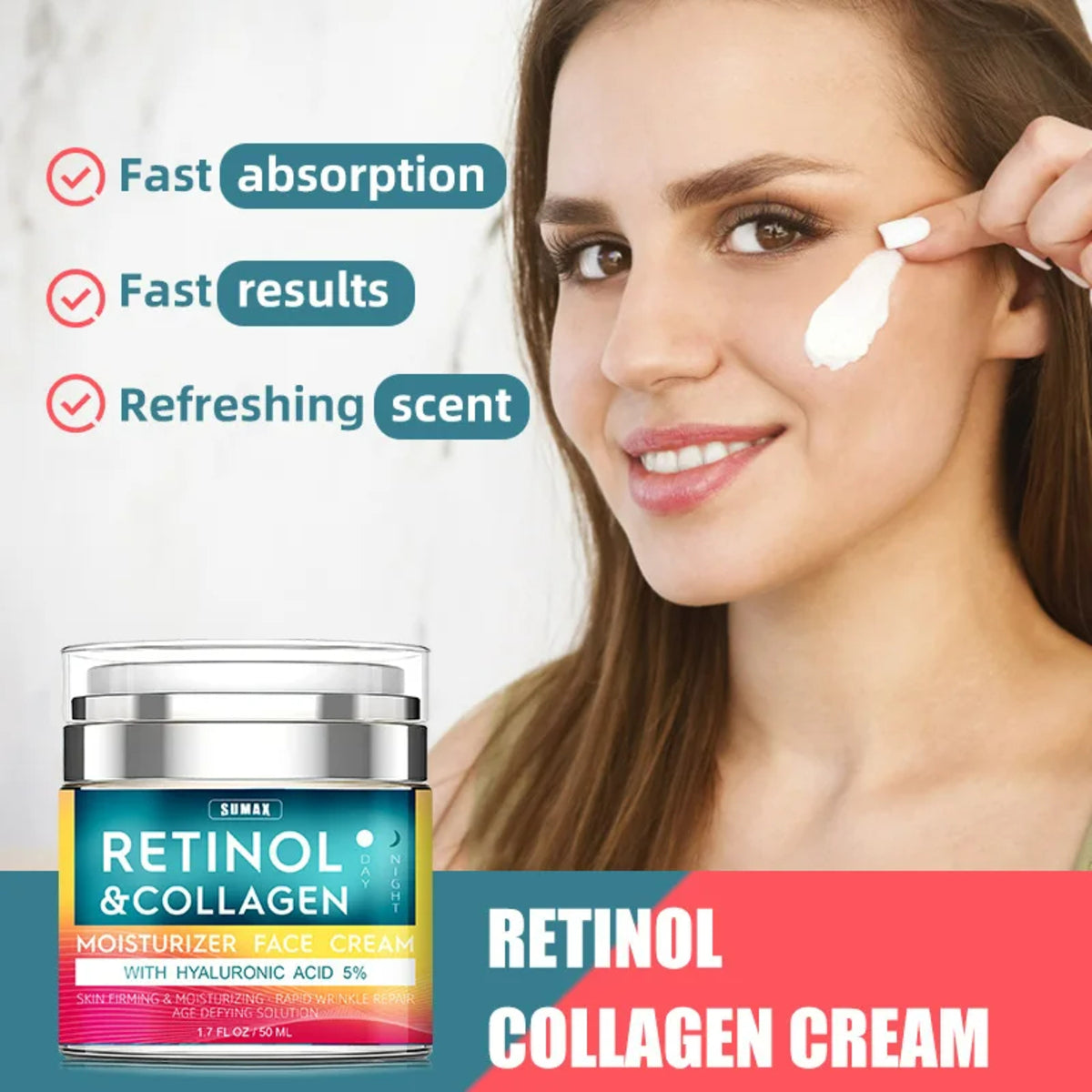 Collagen Retinol Face Cream for Wrinkle Repair - Day and Night Moisturizer 345695