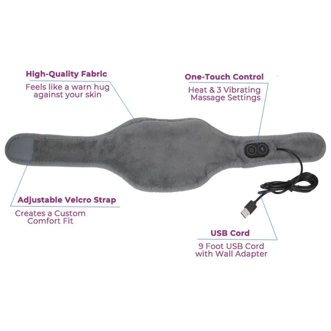 Calming Heated Neck Wrap for Pain Relief – USB-Powered and Weighted Design 1005007059254413-al