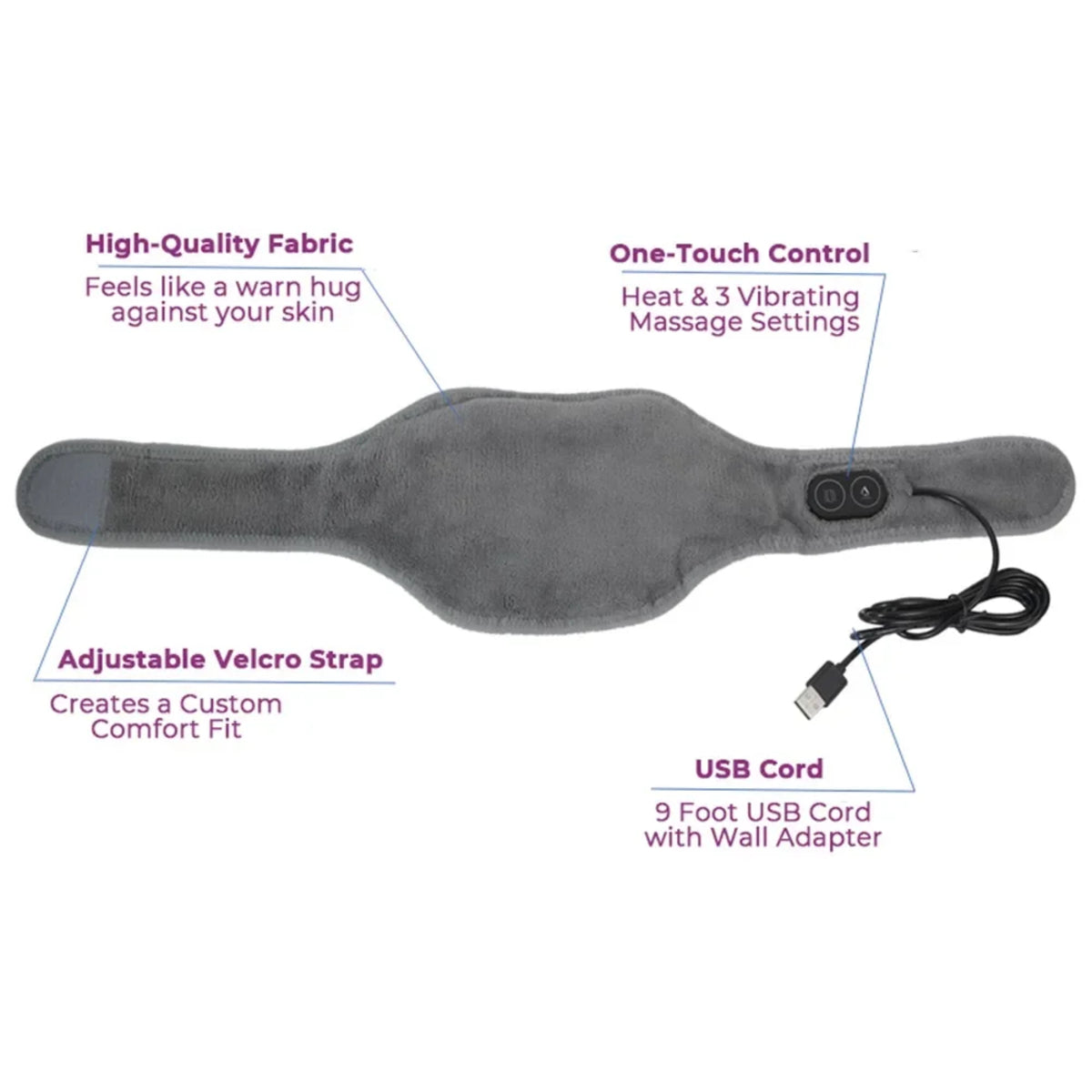 Calming Heated Neck Wrap for Pain Relief – USB-Powered and Weighted Design 1005007059254413-al