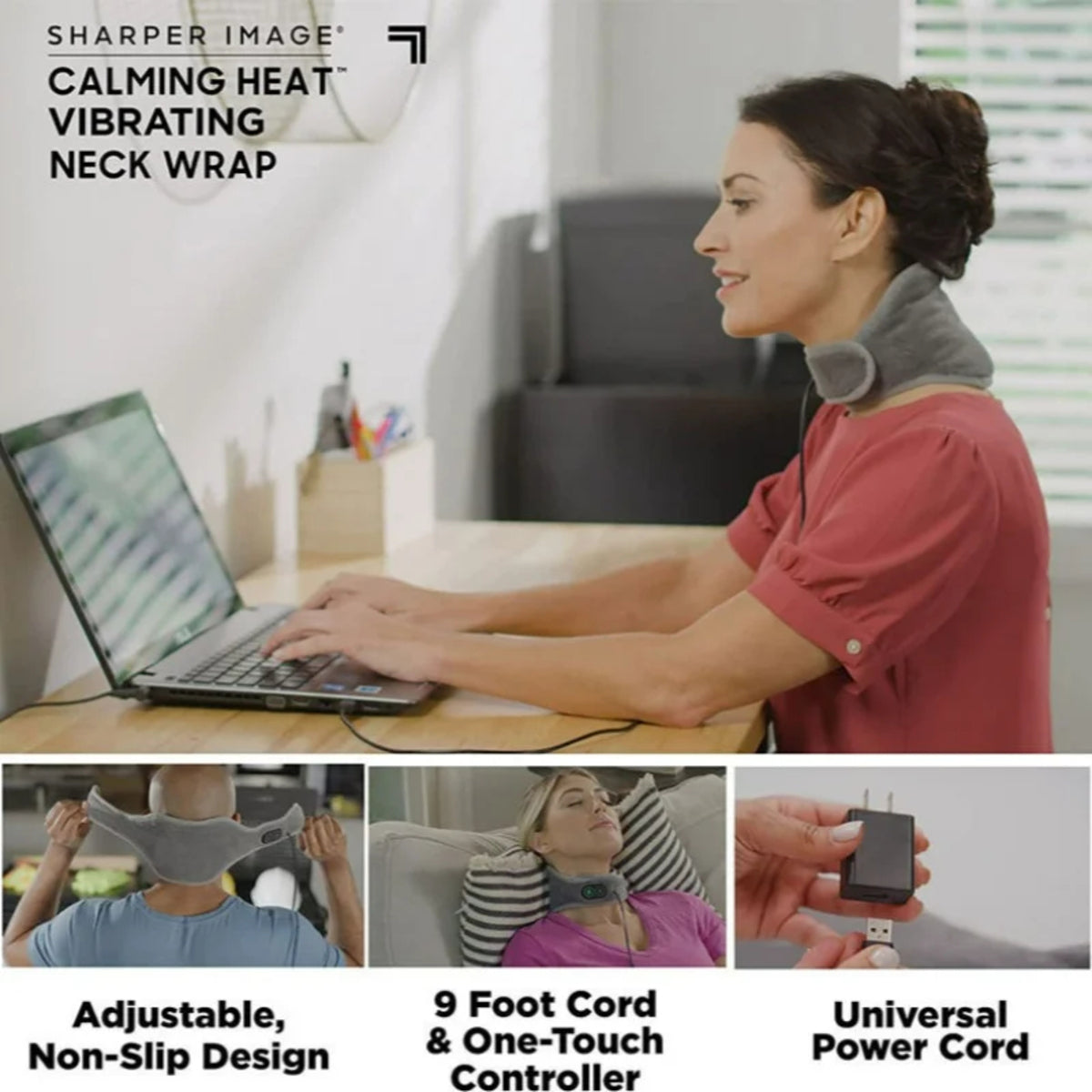Calming Heated Neck Wrap for Pain Relief – USB-Powered and Weighted Design 1005007059254413-al