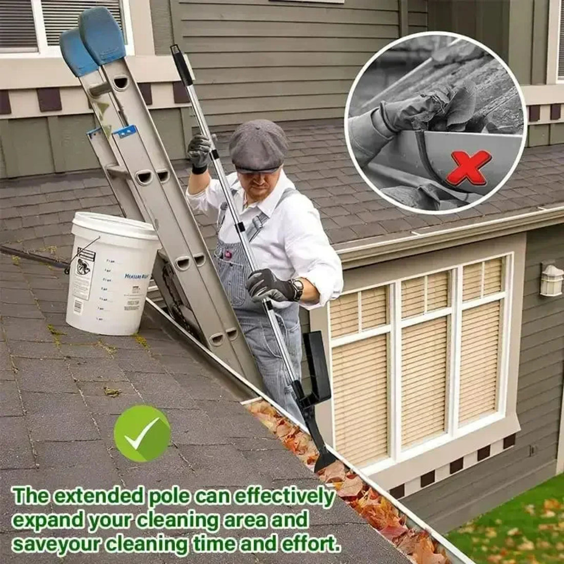 Extendable Gutter Cleaning Tool for Roof – Easy to Use 262994