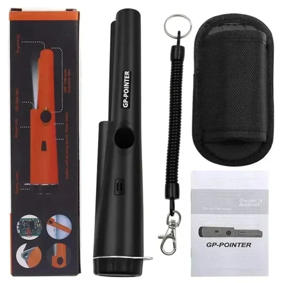 Waterproof Pinpoint Metal Detector – Small Handheld LED Finder 262205