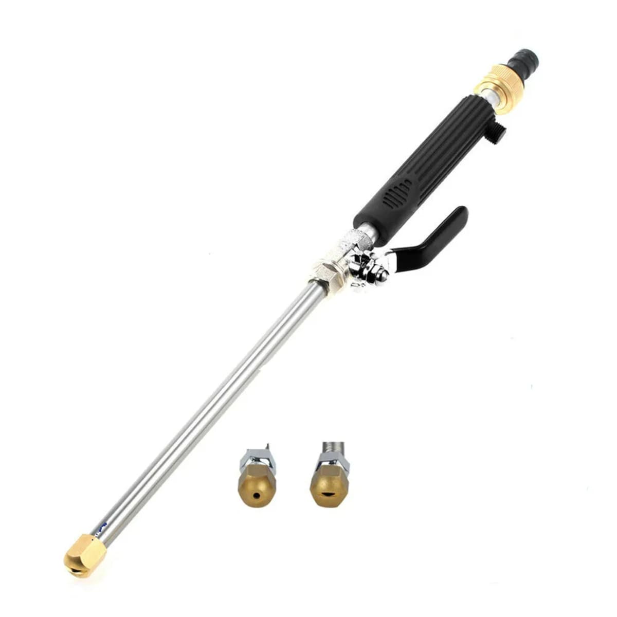 Metal Garden Hose Power Washer – Water Jet Spray Wand with Car Wash Hose Attachment 258711