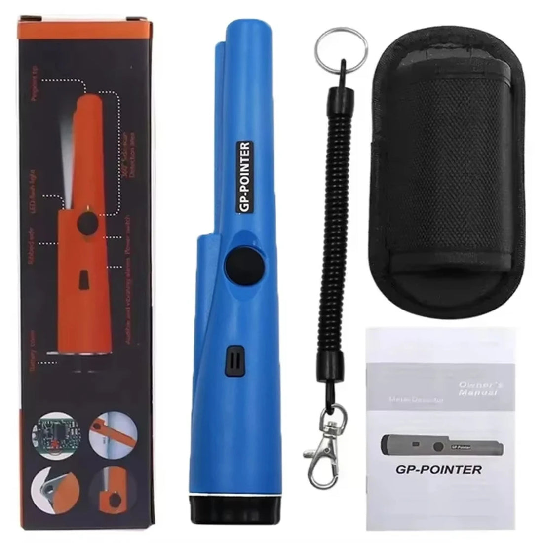 Waterproof Pinpoint Metal Detector – Small Handheld LED Finder 262205
