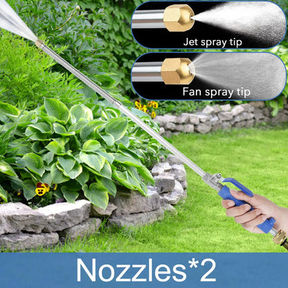Metal Garden Hose Power Washer – Water Jet Spray Wand with Car Wash Hose Attachment 258711