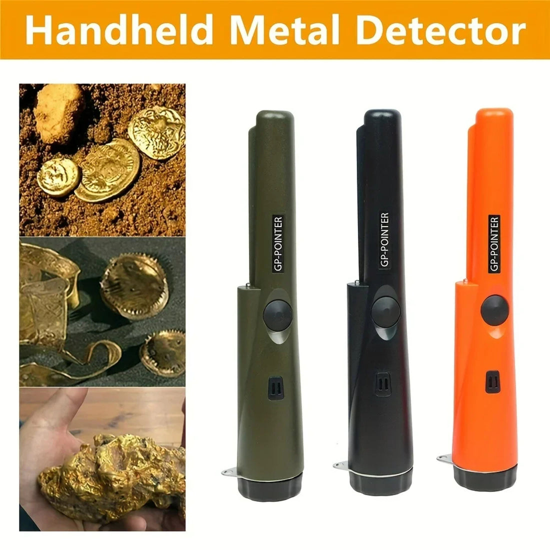 Waterproof Pinpoint Metal Detector – Small Handheld LED Finder 262205