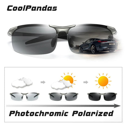 Anti-glare Photochromic Sunglasses for Driving – Polarized UV400, Aluminium Frame 186090