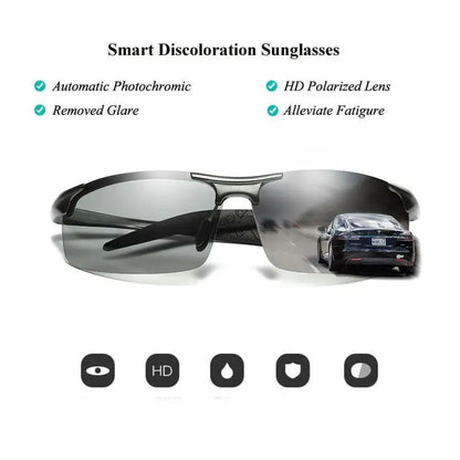 Anti-glare Photochromic Sunglasses for Driving – Polarized UV400, Aluminium Frame 186090