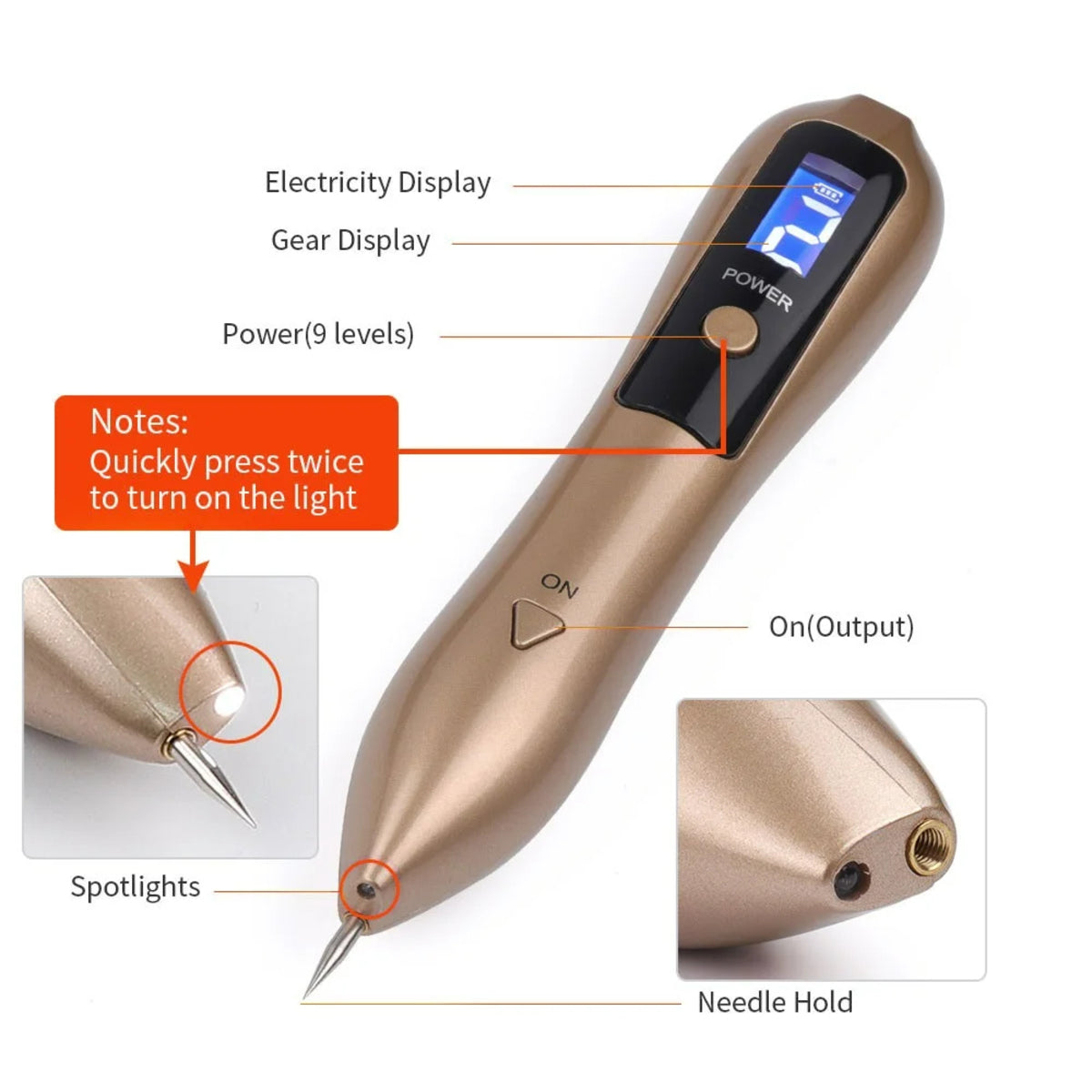 LCD Plasma Laser Pen – Portable Remover for Skin Tags, Freckles, Melasma & Tattoos 258119