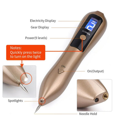 LCD Plasma Laser Pen – Portable Remover for Skin Tags, Freckles, Melasma & Tattoos 258119