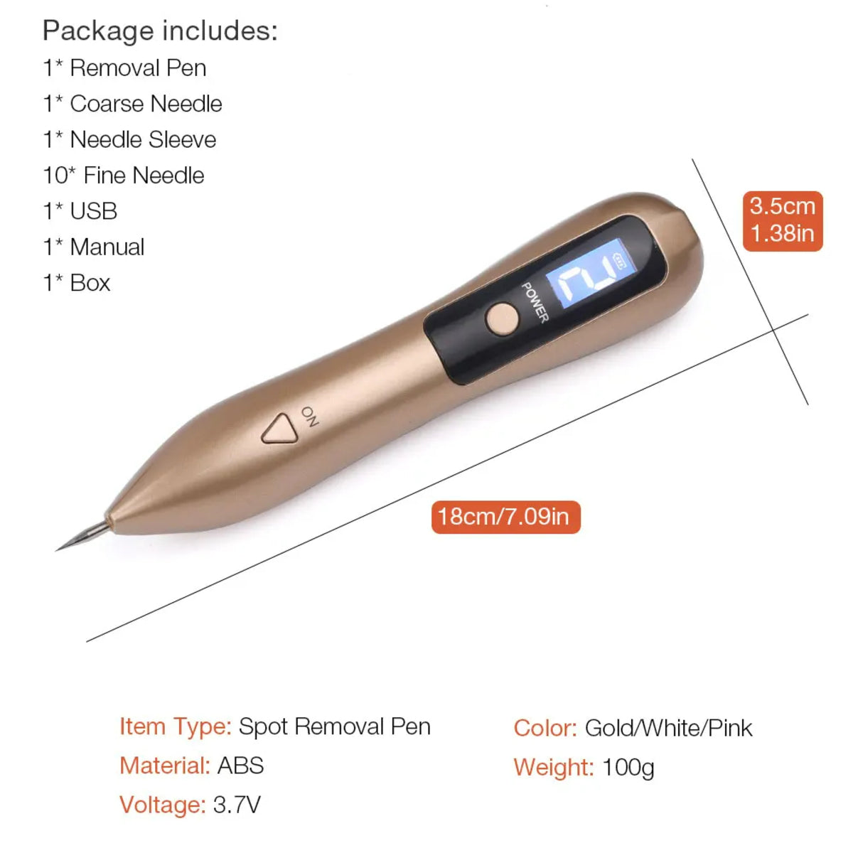 LCD Plasma Laser Pen – Portable Remover for Skin Tags, Freckles, Melasma & Tattoos 258119
