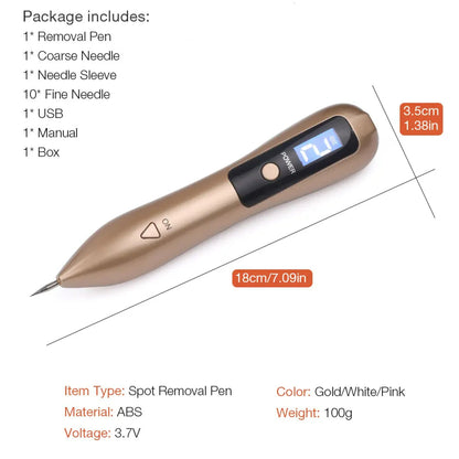 LCD Plasma Laser Pen – Portable Remover for Skin Tags, Freckles, Melasma & Tattoos 258119