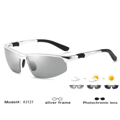 Anti-glare Photochromic Sunglasses for Driving – Polarized UV400, Aluminium Frame 186090
