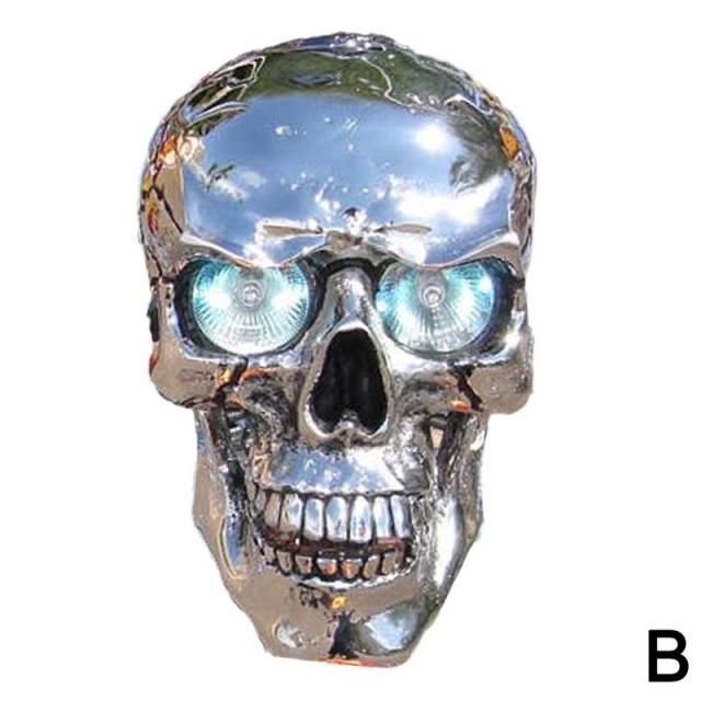 Fashion Halloween Led Motorcycle Resin Skull Headlight