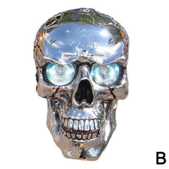 Fashion Halloween Led Motorcycle Resin Skull Headlight