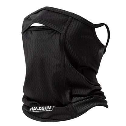 Army Green UV Protection Breathable Cycling Face Mask with Ear Hooks - Summer Ice Silk Neck Gaiter for Men and Women V888-ELOSUNG17378