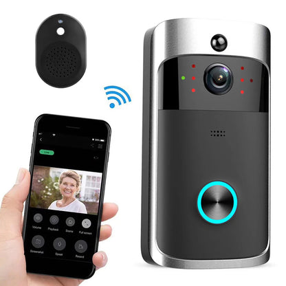 Wireless HD WiFi Video V5 Doorbell - 720P Night Vision, Two-Way Intercom & Motion Alerts for Home Security 9957152129345-1