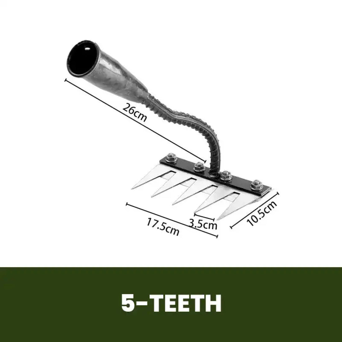 Steel Garden Rake with Durable Steel Tines for Lawn Care and Yard Maintenance 9912286019905-1