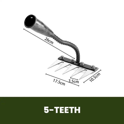 Steel Garden Rake with Durable Steel Tines for Lawn Care and Yard Maintenance 9912286019905-1