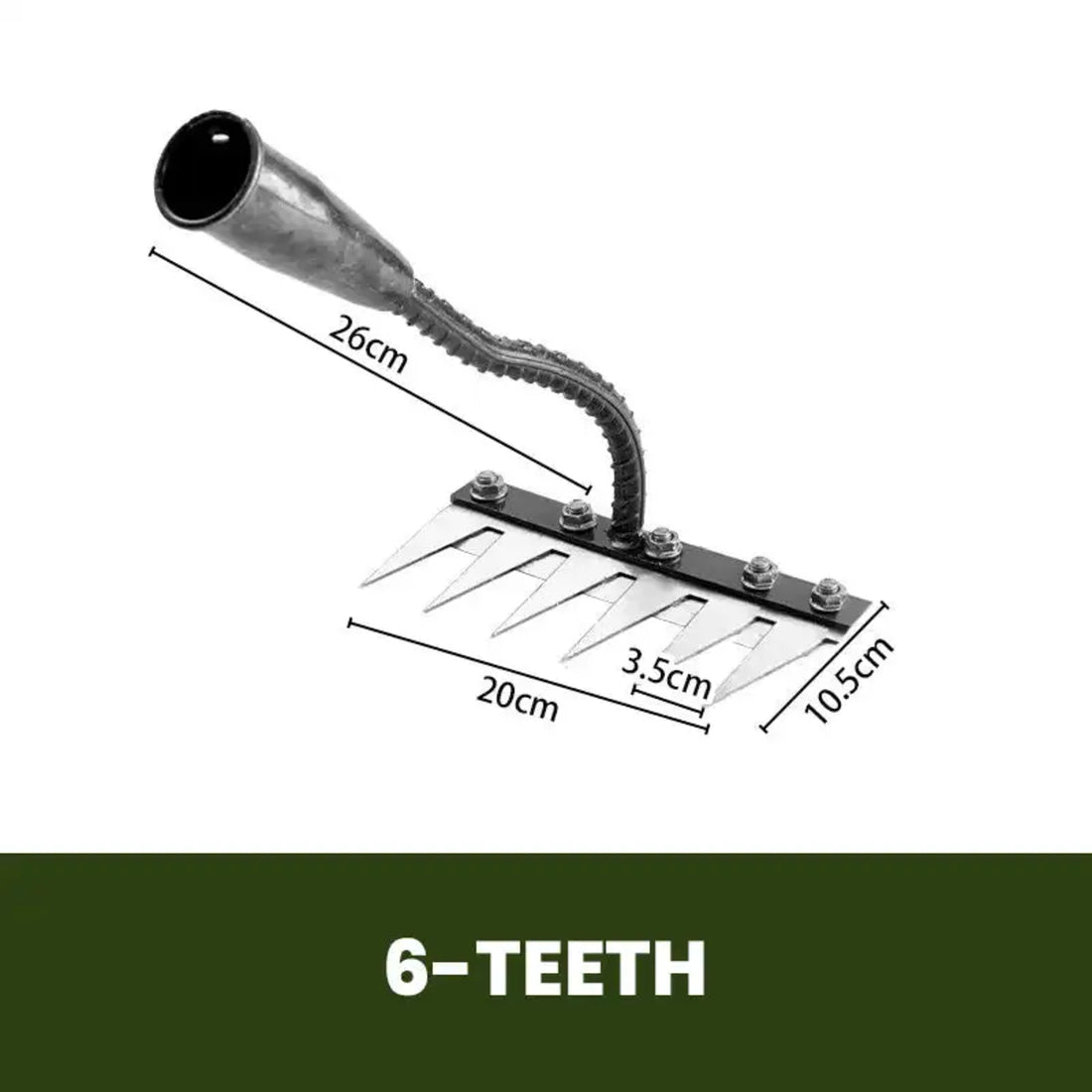 Steel Garden Rake with Durable Steel Tines for Lawn Care and Yard Maintenance 9912286019905-1