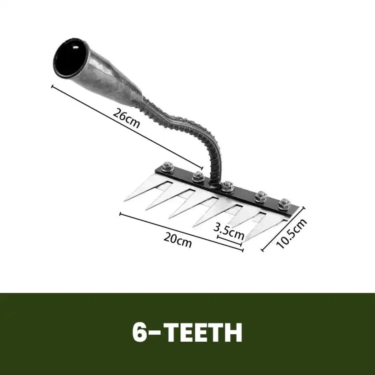 Steel Garden Rake with Durable Steel Tines for Lawn Care and Yard Maintenance 9912286019905-1