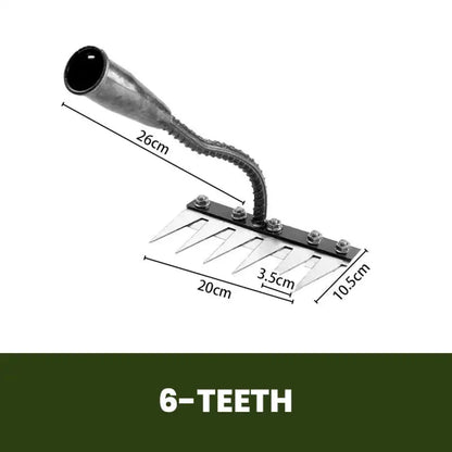 Steel Garden Rake with Durable Steel Tines for Lawn Care and Yard Maintenance 9912286019905-1