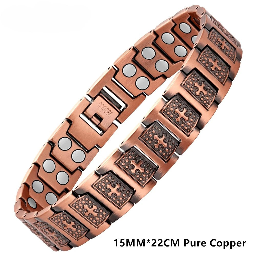 Pure Copper Magnetic Therapy Bracelet For Men'S Health 12044082315582-1