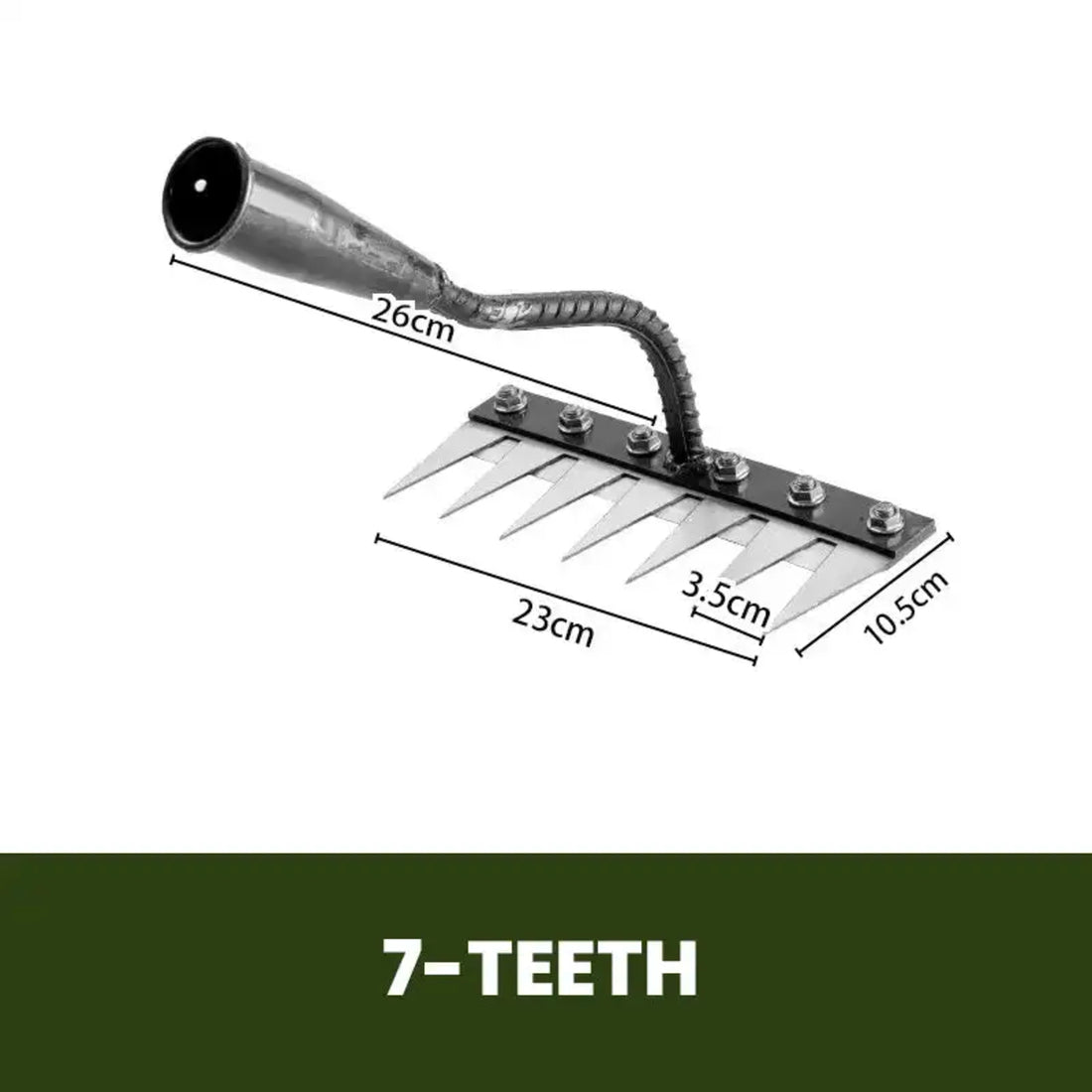 Steel Garden Rake with Durable Steel Tines for Lawn Care and Yard Maintenance 9912286019905-1