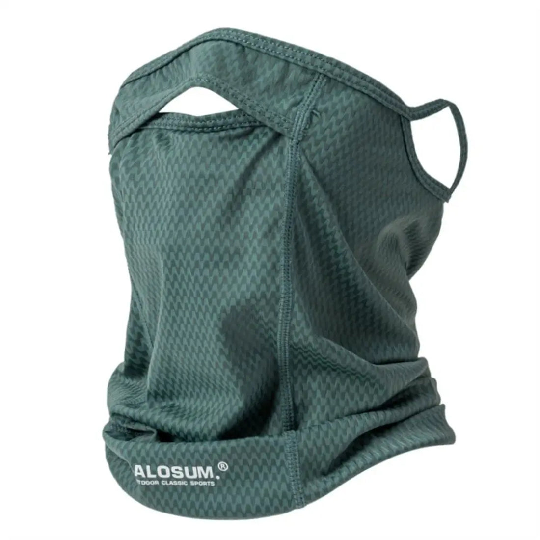 Army Green UV Protection Breathable Cycling Face Mask with Ear Hooks - Summer Ice Silk Neck Gaiter for Men and Women V888-ELOSUNG17378