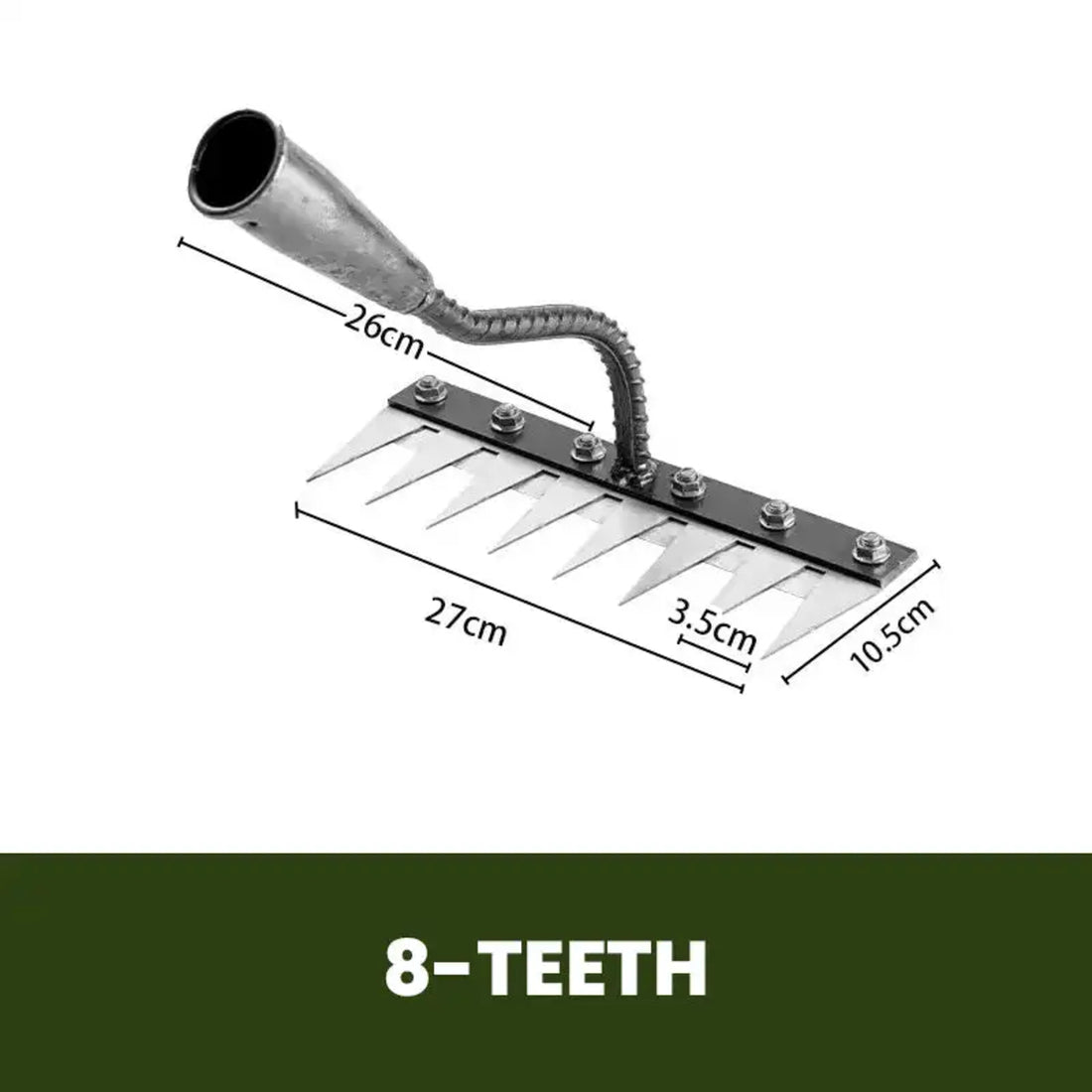Steel Garden Rake with Durable Steel Tines for Lawn Care and Yard Maintenance 9912286019905-1