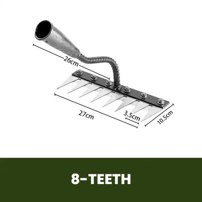 Steel Garden Rake with Durable Steel Tines for Lawn Care and Yard Maintenance 9912286019905-1