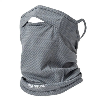 Army Green UV Protection Breathable Cycling Face Mask with Ear Hooks - Summer Ice Silk Neck Gaiter for Men and Women V888-ELOSUNG17378