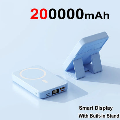 Portable Magnetic Wireless Power Bank 10000Mah Fast Charge With Stand 7974566166575-1