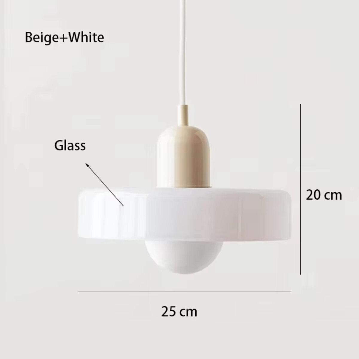 Bauhaus Pendant Light in Colored Glass