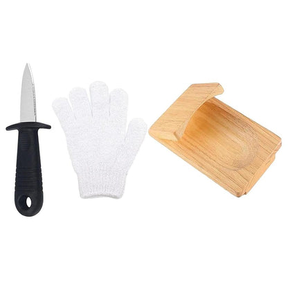 Premium Wood Handle Oyster Shell Opener Clamp 15772003762521-1