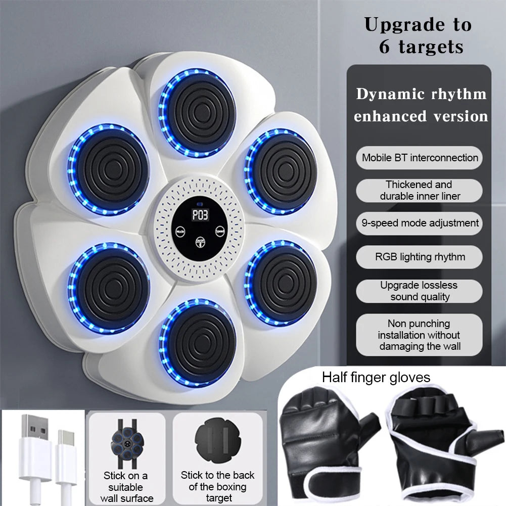 Music Boxing Pad with Targeting Features – Ultimate Punch Machine for Boxing Fitness 9840490152257-1