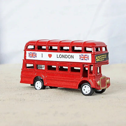 Wooden London Bus Toy – Double Decker Playset with Passengers & Driver 9633821655382-1