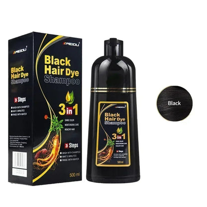 500ml Hair Dye for Dark Hair - Covers Gray, Easy, Nourishing, Long-Lasting 1005008209691281-Black