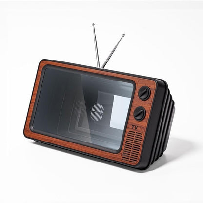 Retro Tv Phone Holder & Bluetooth Speaker 91410389-brown