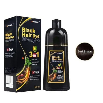 500ml Hair Dye for Dark Hair - Covers Gray, Easy, Nourishing, Long-Lasting 1005008209691281-Black