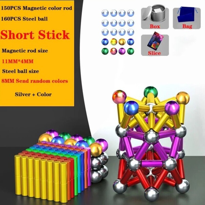 Diy Magnetic Balls And Rod Set 6850566848612-1