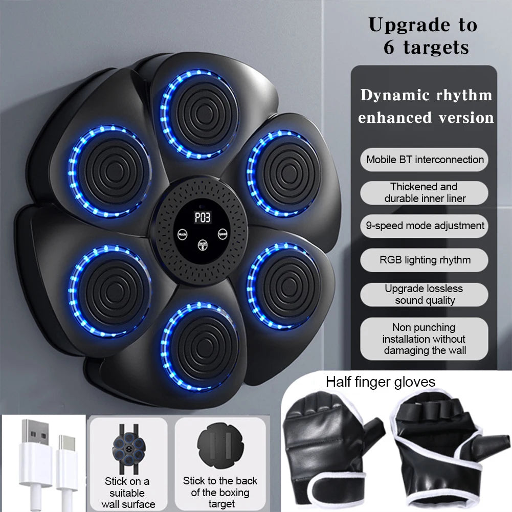 Music Boxing Pad with Targeting Features – Ultimate Punch Machine for Boxing Fitness 9840490152257-1
