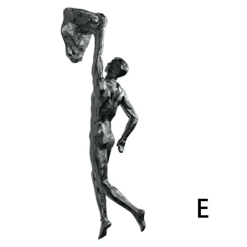 Wall Climbing Resin Sculpture Decorative Figure Home Hanging Decor 8496298688814-1