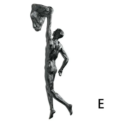 Wall Climbing Resin Sculpture Decorative Figure Home Hanging Decor 8496298688814-1