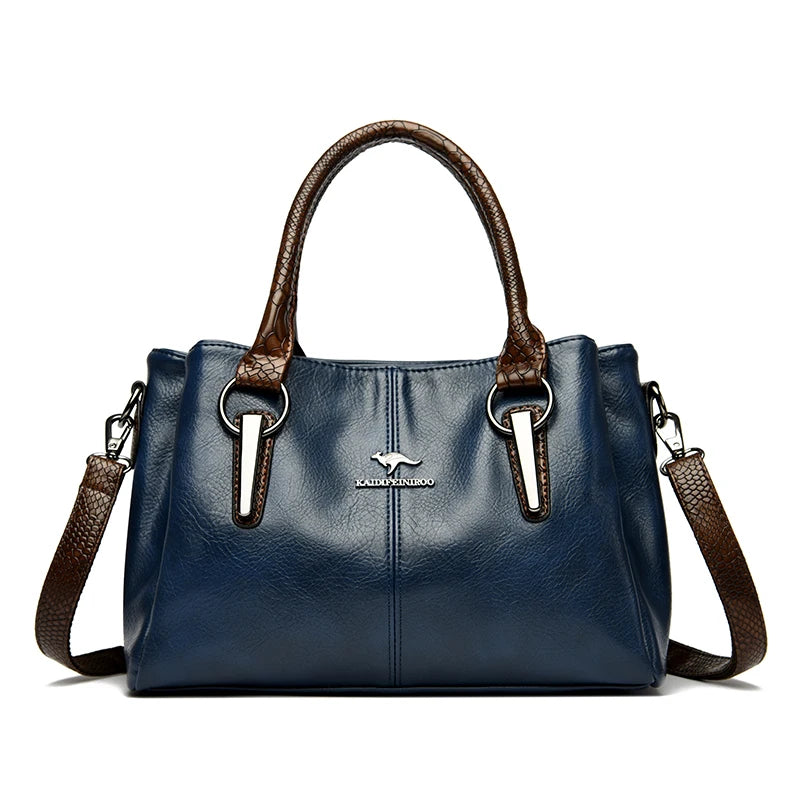 Premium Full-Grain Leather Classic Organizer Bag With Adjustable Strap 10110240653658-1