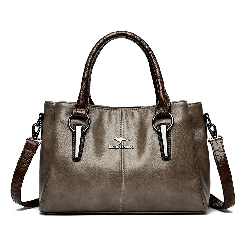 Premium Full-Grain Leather Classic Organizer Bag With Adjustable Strap 10110240653658-1
